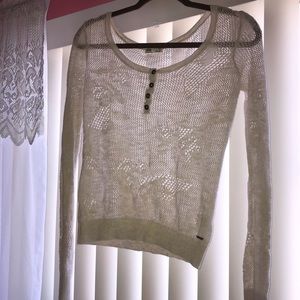 See-through long sleeve top